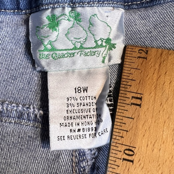 Vintage The Quacker Factory Jeans Women's 10 American Flag July 4th Patriotic - Picture 4 of 9